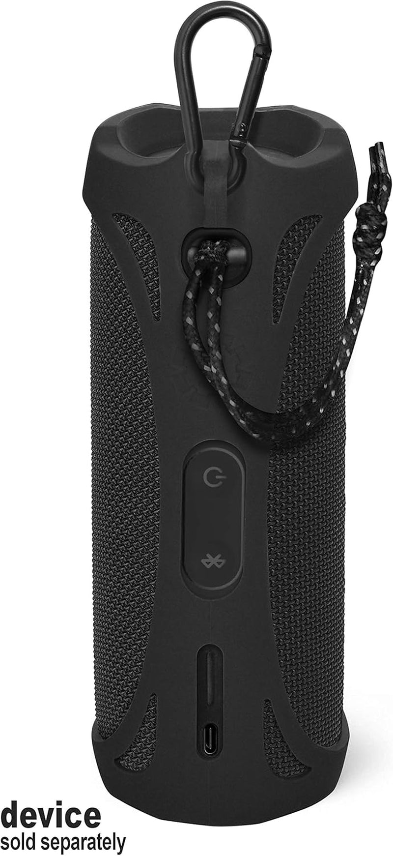 Featured Silicon Sleeve for JBL FLIP 5 Waterproof Portable Bluetooth Speaker, More Protective and and Real Sound Design (Black)