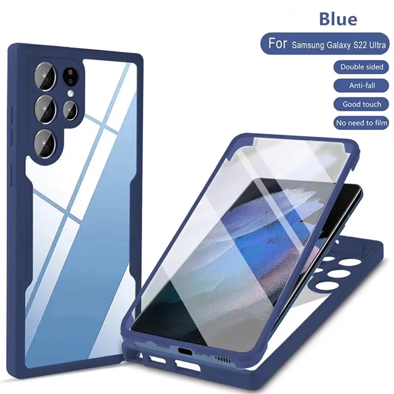 360 Full Cover Case for Samsung S25 Ultra S23 plus S21 S20 S25 Edge Funda for Samsung S24 Ultra S25 Screen Protector Phone Cover
