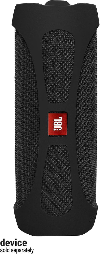 Featured Silicon Sleeve for JBL FLIP 5 Waterproof Portable Bluetooth Speaker, More Protective and and Real Sound Design (Black)