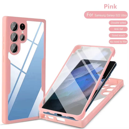 360 Full Cover Case for Samsung S25 Ultra S23 plus S21 S20 S25 Edge Funda for Samsung S24 Ultra S25 Screen Protector Phone Cover