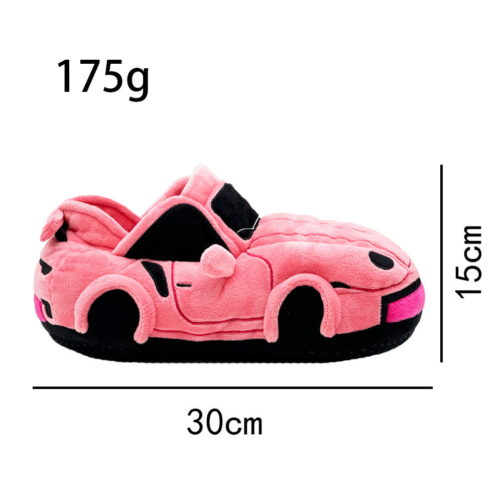 Racing plush slippers