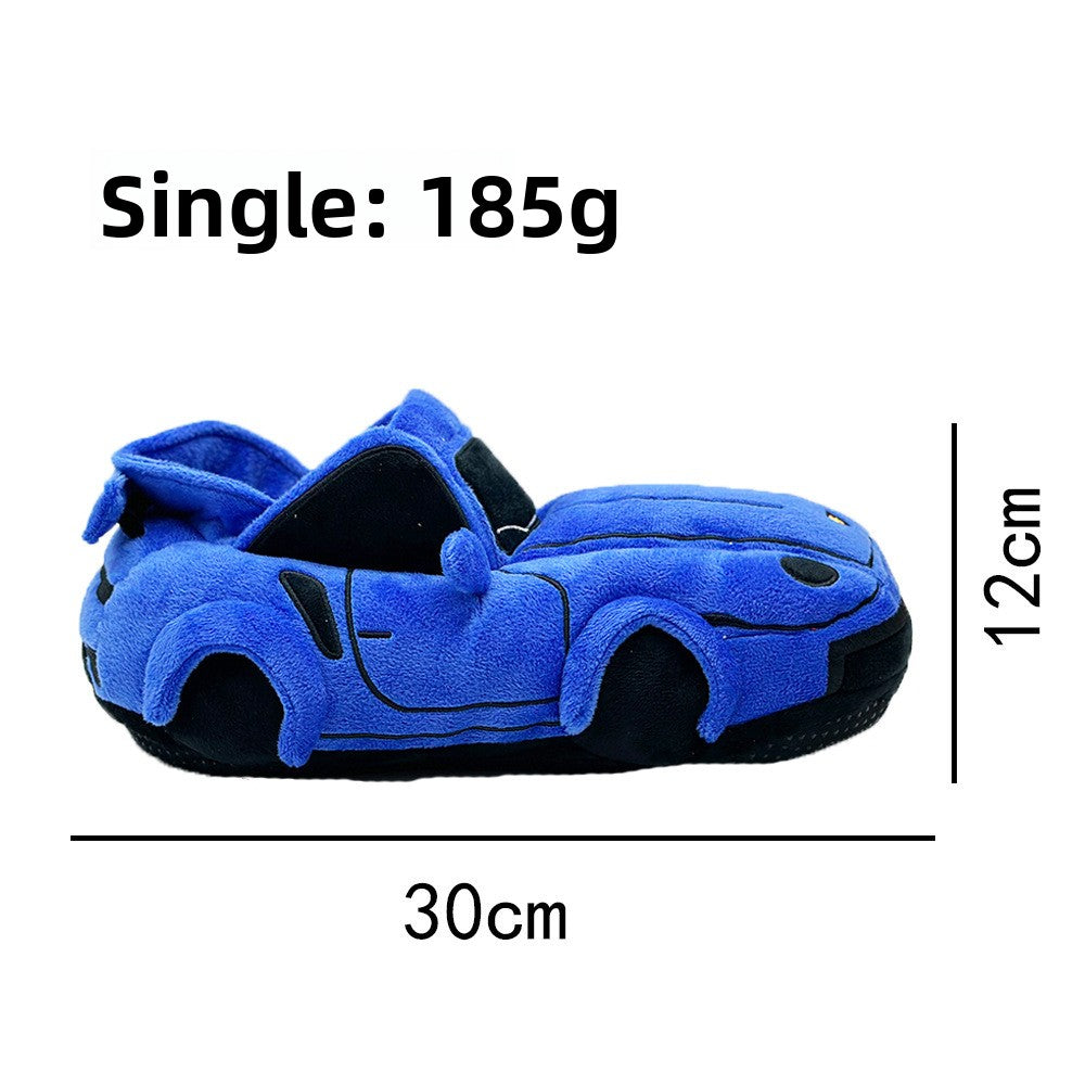 Racing plush slippers