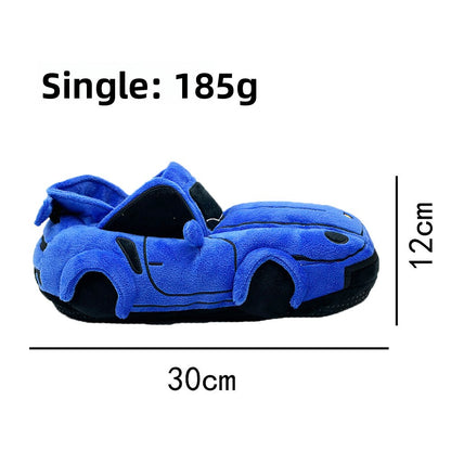 Racing plush slippers