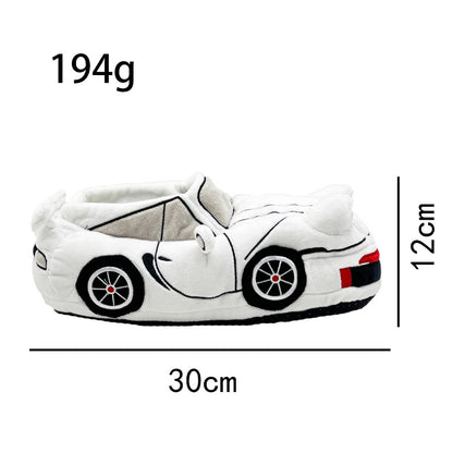 Racing plush slippers