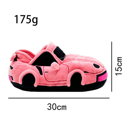 Racing plush slippers