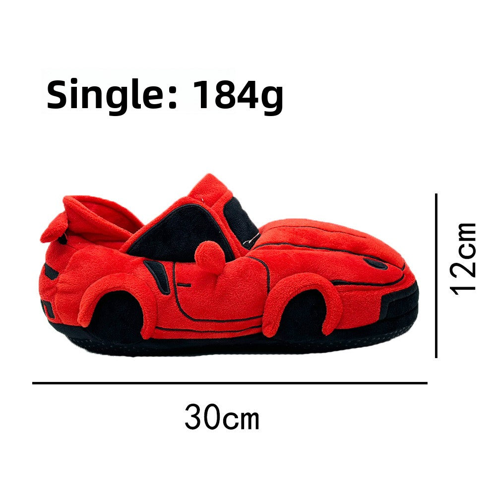 Racing plush slippers