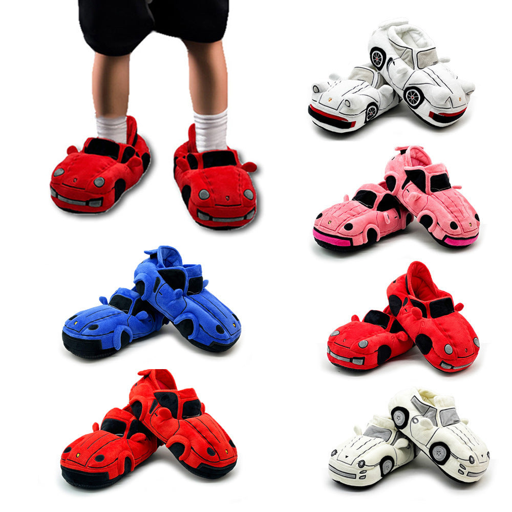 Racing plush slippers
