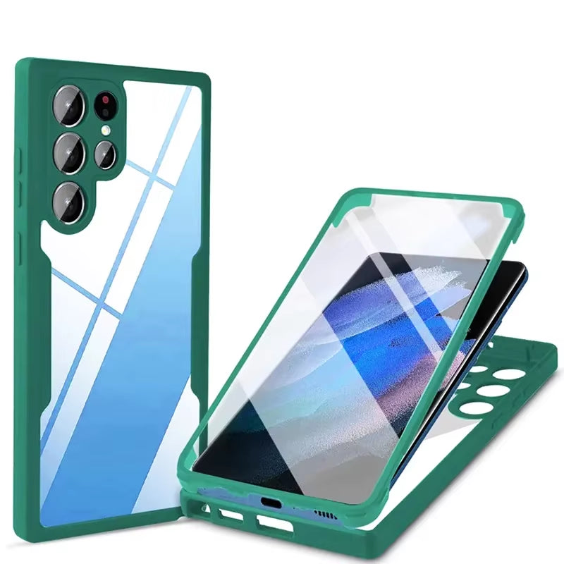 360 Full Cover Case for Samsung S25 Ultra S23 plus S21 S20 S25 Edge Funda for Samsung S24 Ultra S25 Screen Protector Phone Cover