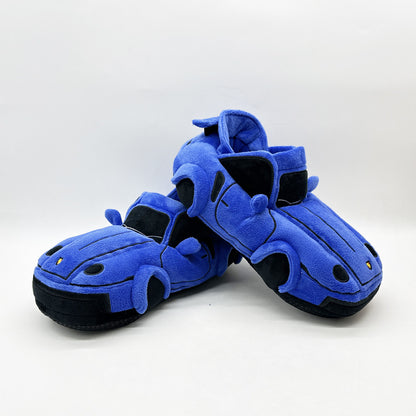 Racing plush slippers