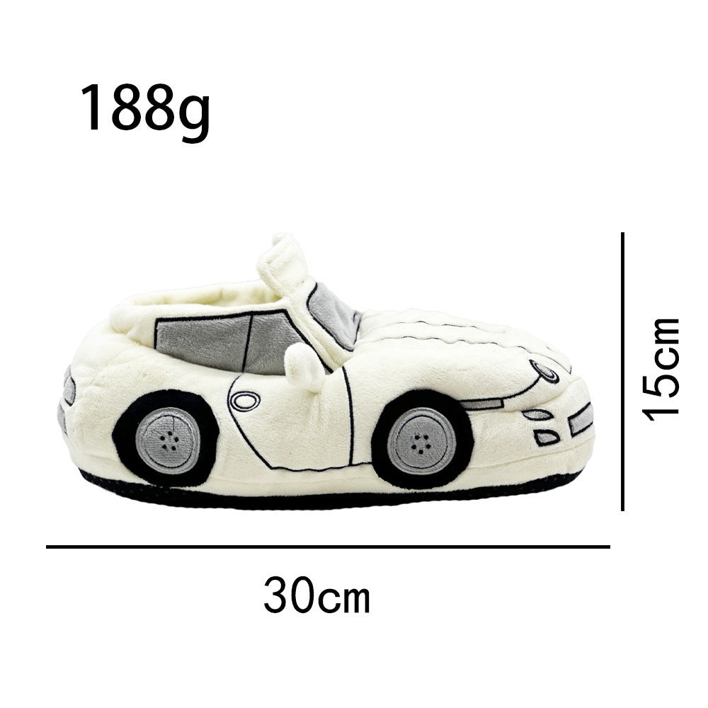 Racing plush slippers