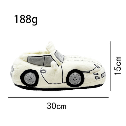Racing plush slippers